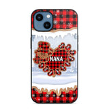 Personalized Grandma Nana Auntie Snowman Kid Name Caro Christmas 3D Printed Phonecase 22NOV-HQ02