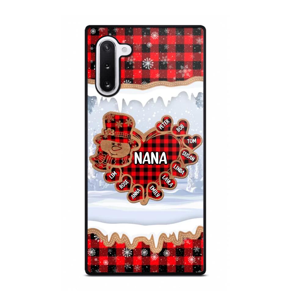 Personalized Grandma Nana Auntie Snowman Kid Name Caro Christmas 3D Printed Phonecase 22NOV-HQ02