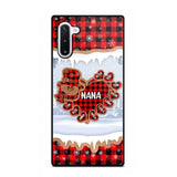 Personalized Grandma Nana Auntie Snowman Kid Name Caro Christmas 3D Printed Phonecase 22NOV-HQ02