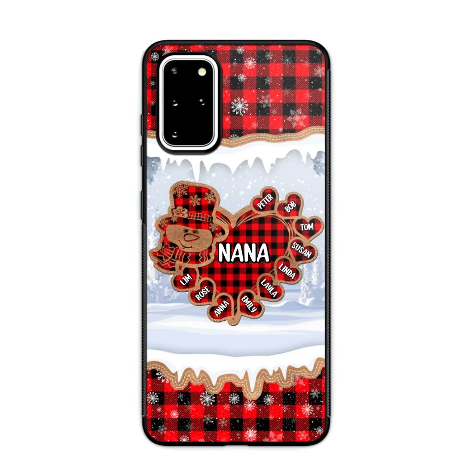 Personalized Grandma Nana Auntie Snowman Kid Name Caro Christmas 3D Printed Phonecase 22NOV-HQ02