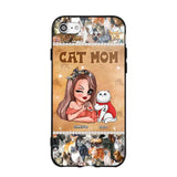 Personalized Cat Mom Camo Cat All Over Print With Diamond Line Phonecase