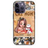 Personalized Cat Mom Camo Cat All Over Print With Diamond Line Phonecase