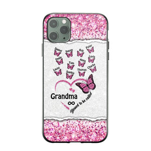 Personalized Blessed To Be Called Grandma Nana Mommy Butterfly Kid Name 3D Printed Phonecase 22NOV-HQ04