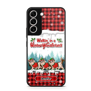 Personalized Walkin' In A Winter Wonderland Meowy Catmas Cat Lovers Caro Snow 3D Printed Phonecase 22NOV-DT04