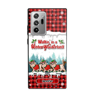 Personalized Walkin' In A Winter Wonderland Meowy Catmas Cat Lovers Caro Snow 3D Printed Phonecase 22NOV-DT04