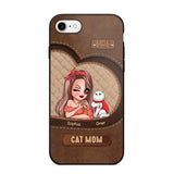 Personalized Cat Mom I Love Cat 3D Printed Phonecase 22NOV-HQ08