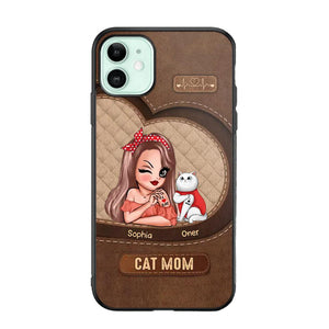 Personalized Cat Mom I Love Cat 3D Printed Phonecase 22NOV-HQ08