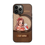 Personalized Cat Mom I Love Cat 3D Printed Phonecase 22NOV-HQ08