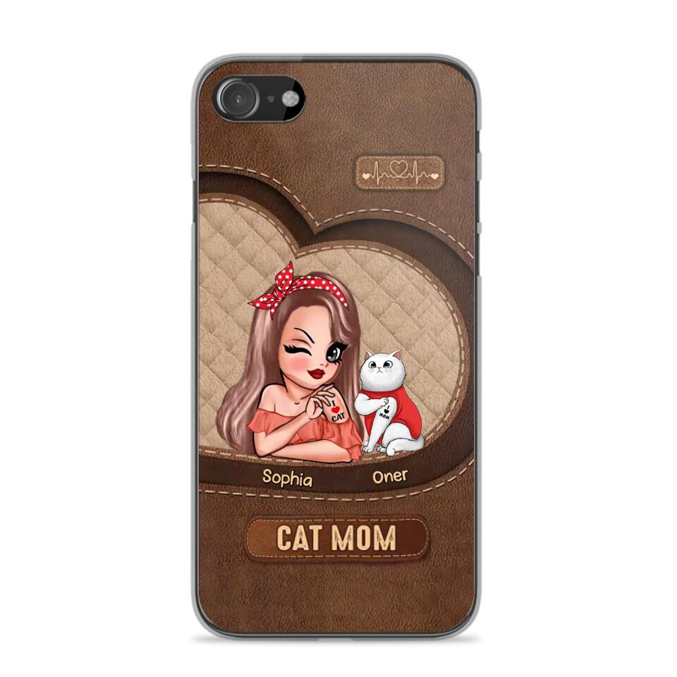 Personalized Cat Mom I Love Cat 3D Printed Phonecase 22NOV-HQ08