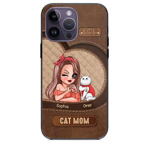 Personalized Cat Mom I Love Cat 3D Printed Phonecase 22NOV-HQ08