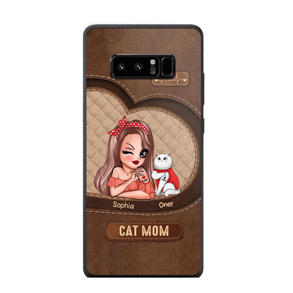 Personalized Cat Mom I Love Cat 3D Printed Phonecase 22NOV-HQ08