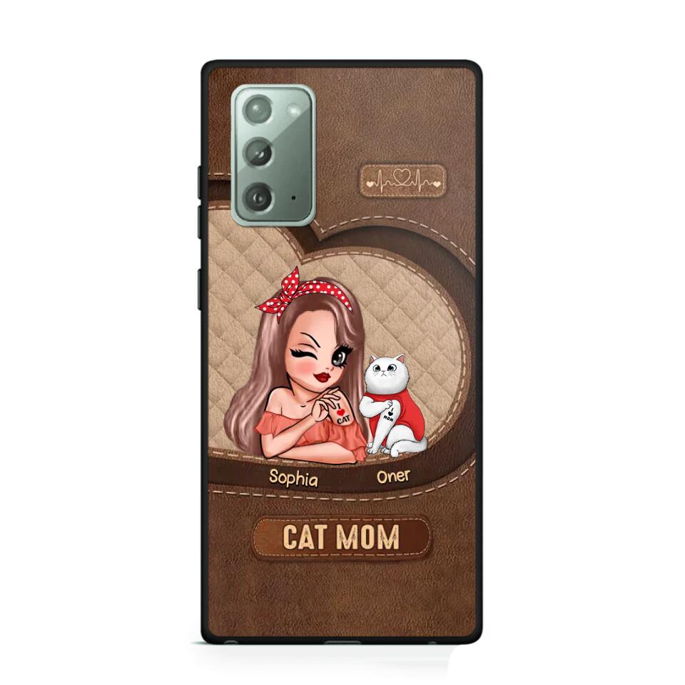 Personalized Cat Mom I Love Cat 3D Printed Phonecase 22NOV-HQ08