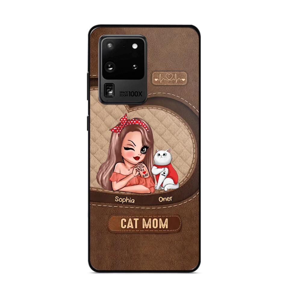 Personalized Cat Mom I Love Cat 3D Printed Phonecase 22NOV-HQ08