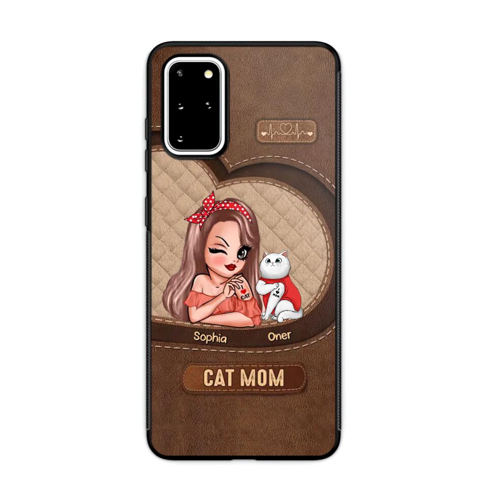 Personalized Cat Mom I Love Cat 3D Printed Phonecase 22NOV-HQ08