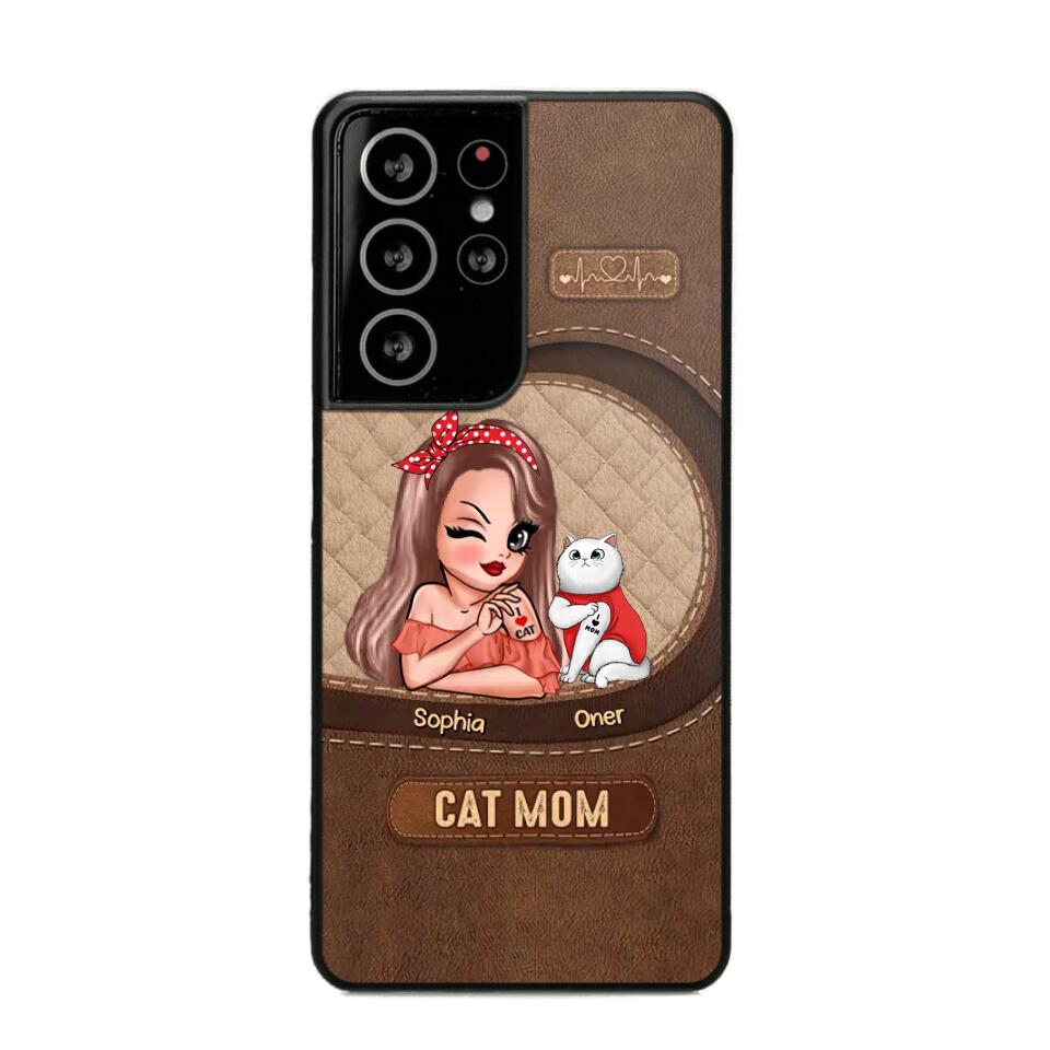 Personalized Cat Mom I Love Cat 3D Printed Phonecase 22NOV-HQ08