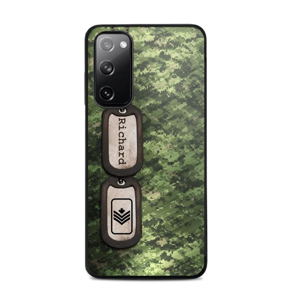 Personalized Canadian Solider/ Veteran Camo Rank 3D Printed Phonecase 22NOV-DT11