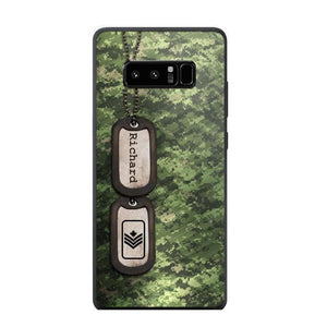 Personalized Canadian Solider/ Veteran Camo Rank 3D Printed Phonecase 22NOV-DT11