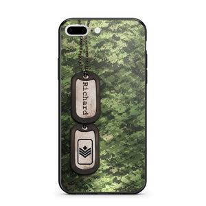 Personalized Canadian Solider/ Veteran Camo Rank 3D Printed Phonecase 22NOV-DT11