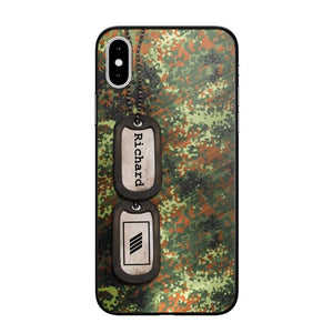 Personalized German Solider/ Veteran Camo Rank 3D Printed Phonecase 22NOV-DT11