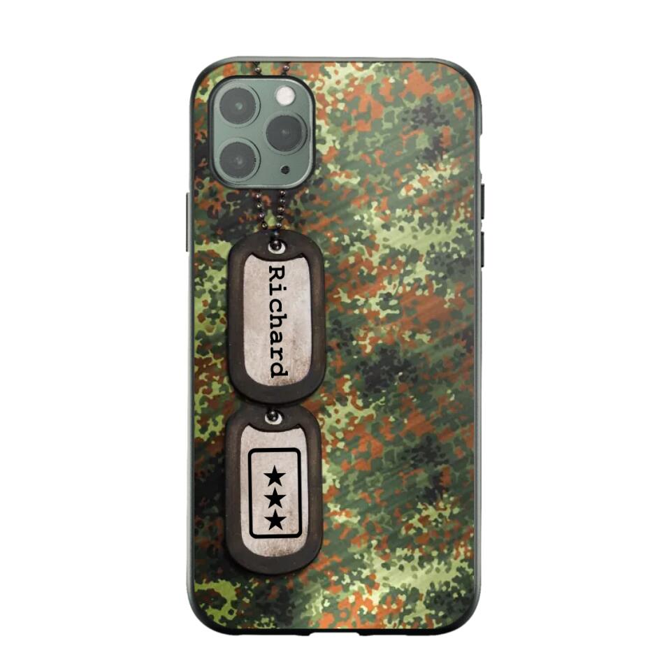 Personalized Sweden Solider/ Veteran Camo Rank 3D Printed Phonecase 22NOV-DT11