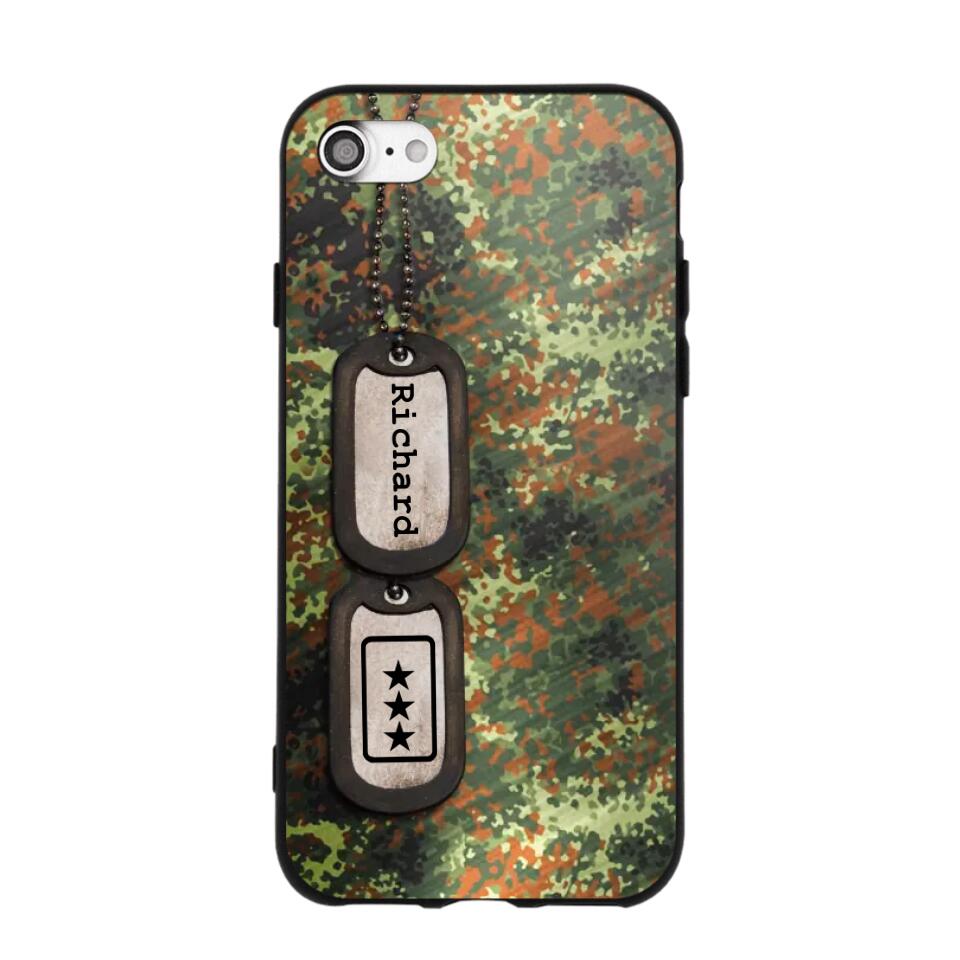 Personalized Sweden Solider/ Veteran Camo Rank 3D Printed Phonecase 22NOV-DT11