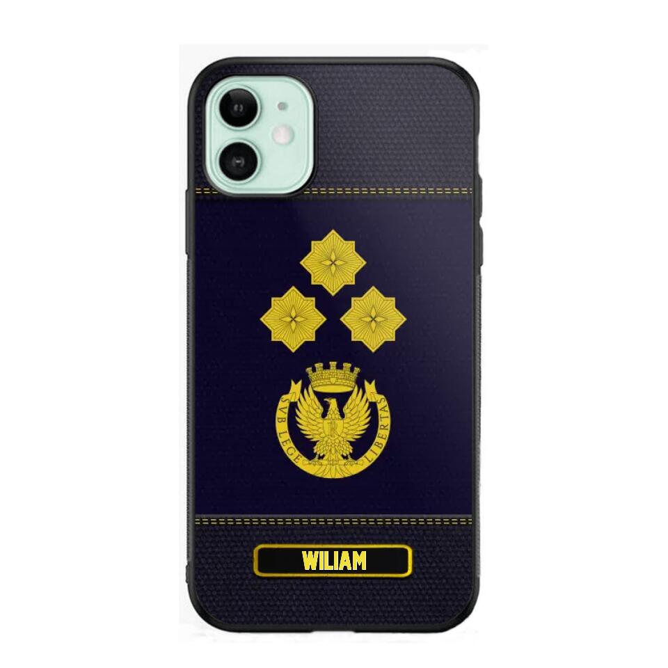 Personalized Italian Police Rank Phonecase 22NOV-HQ12