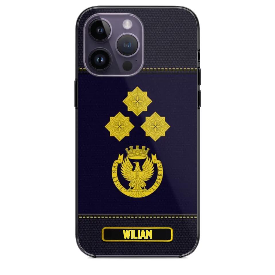 Personalized Italian Police Rank Phonecase 22NOV-HQ12