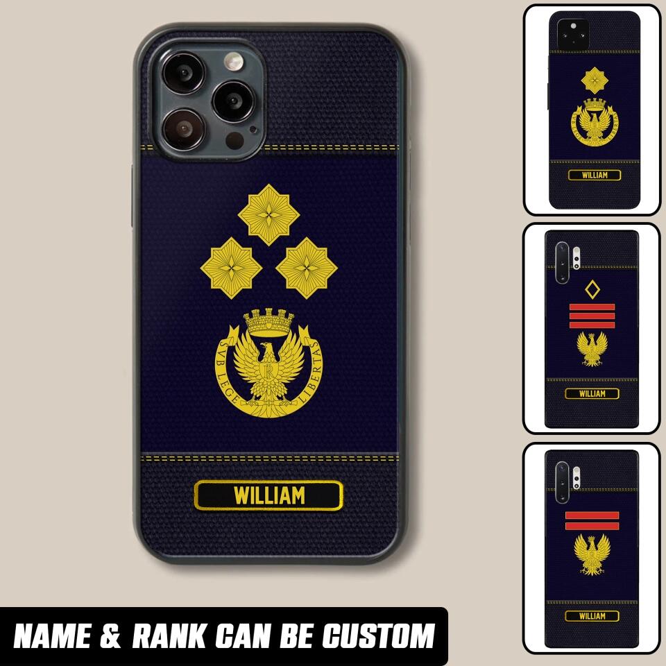 Personalized Italian Police Rank Phonecase 22NOV-HQ12