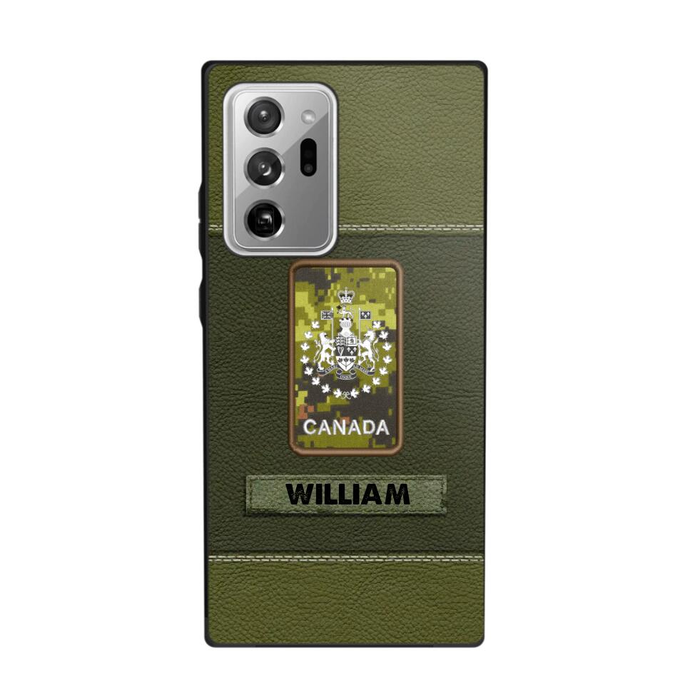 Personalized Canadian Veterans/Soldier Phone Case Printed QTHQ1811