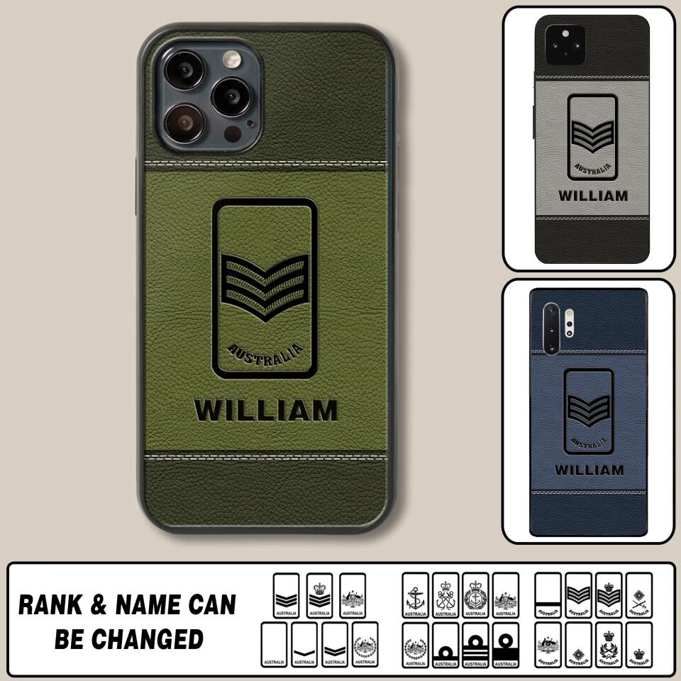 Personalized Australian Solider/ Veteran Camo Rank 3D Printed Phonecase QTHQ2111