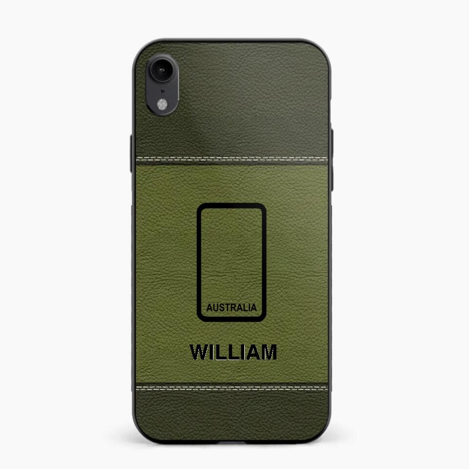 Personalized Australian Solider/ Veteran Camo Rank 3D Printed Phonecase QTHQ2111