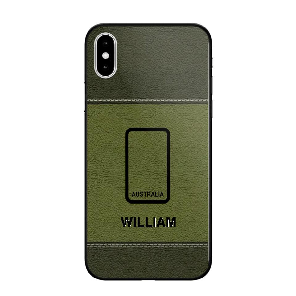 Personalized Australian Solider/ Veteran Camo Rank 3D Printed Phonecase QTHQ2111