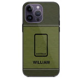 Personalized Australian Solider/ Veteran Camo Rank 3D Printed Phonecase QTHQ2111