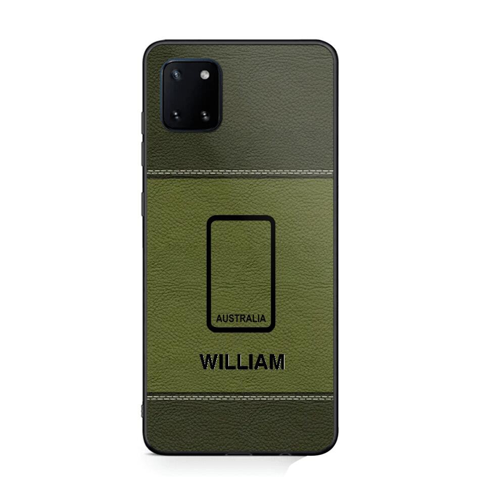 Personalized Australian Solider/ Veteran Camo Rank 3D Printed Phonecase QTHQ2111