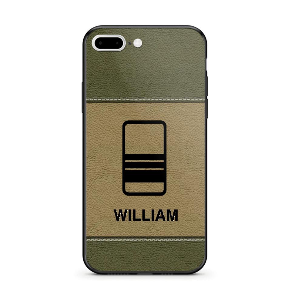 Personalized UK Solider/ Veteran Camo Rank 3D Printed Phonecase QTHQ2111