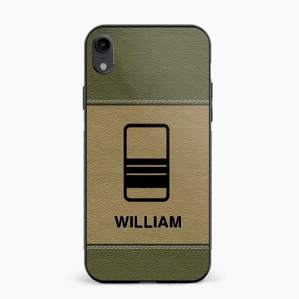 Personalized UK Solider/ Veteran Camo Rank 3D Printed Phonecase QTHQ2111