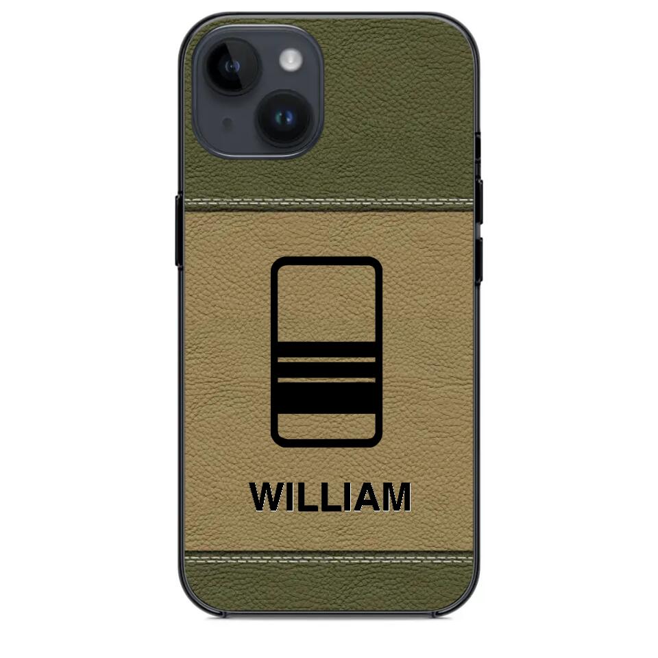 Personalized UK Solider/ Veteran Camo Rank 3D Printed Phonecase QTHQ2111