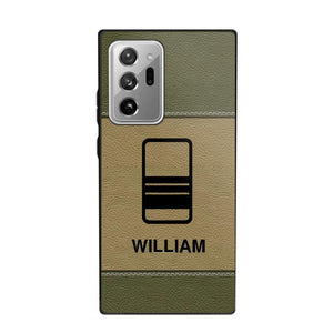 Personalized UK Solider/ Veteran Camo Rank 3D Printed Phonecase QTHQ2111