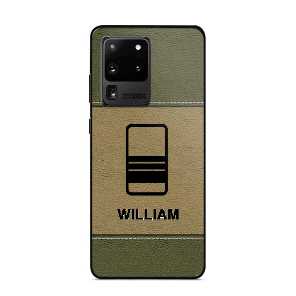 Personalized UK Solider/ Veteran Camo Rank 3D Printed Phonecase QTHQ2111