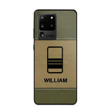 Personalized UK Solider/ Veteran Camo Rank 3D Printed Phonecase QTHQ2111