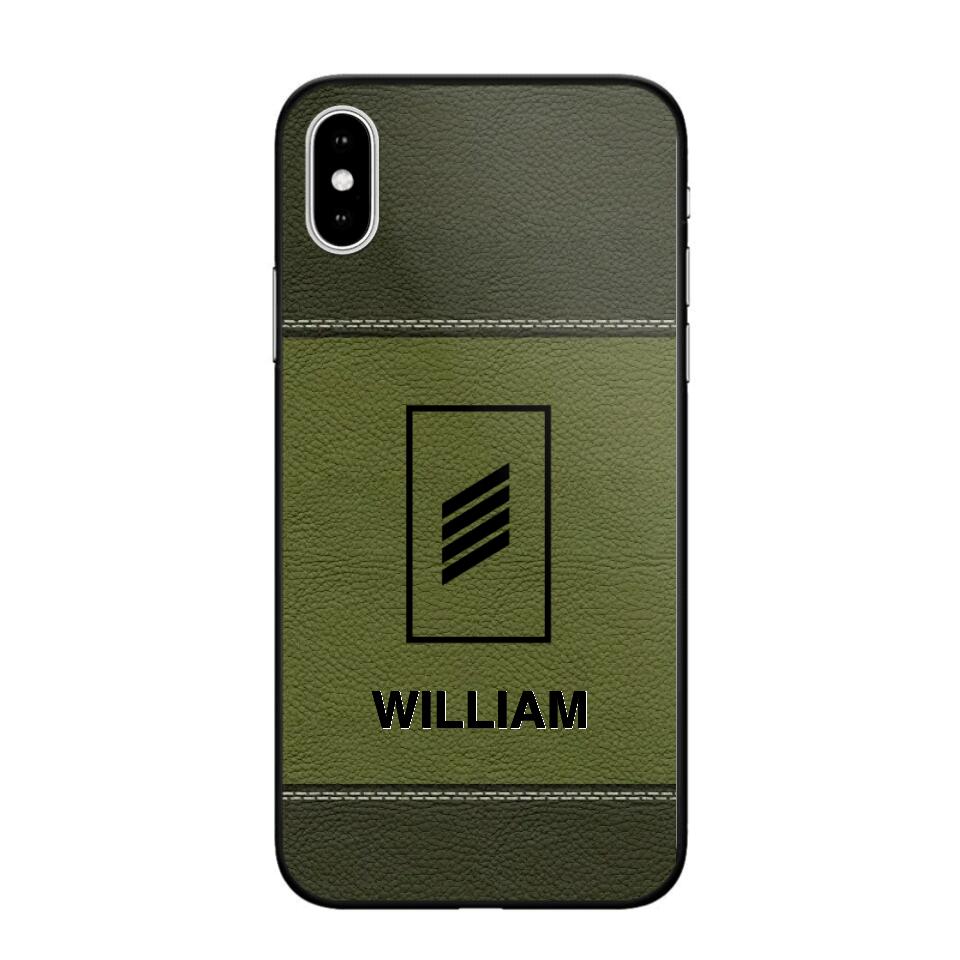 Personalized German Solider/ Veteran Camo Rank 3D Printed Phonecase QTHQ2111