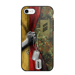 Personalized German Solider/ Veteran Camo Rank 3D Printed Phonecase 22NOV-DY25