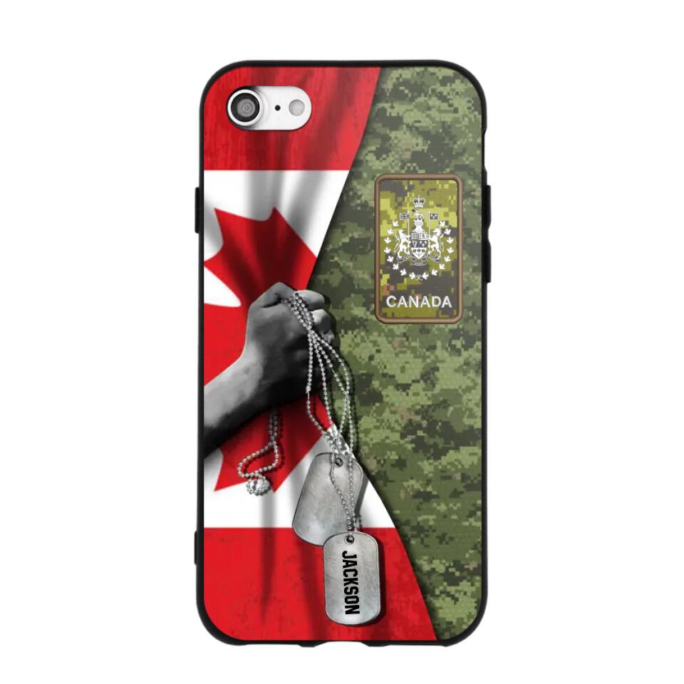 Personalized Canadian Solider/ Veteran Camo Rank 3D Printed Phonecase 22NOV-DY25