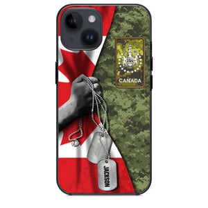 Personalized Canadian Solider/ Veteran Camo Rank 3D Printed Phonecase 22NOV-DY25