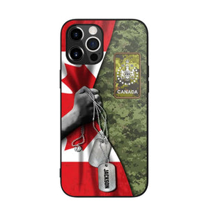 Personalized Canadian Solider/ Veteran Camo Rank 3D Printed Phonecase 22NOV-DY25