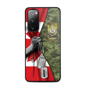 Personalized Canadian Solider/ Veteran Camo Rank 3D Printed Phonecase 22NOV-DY25