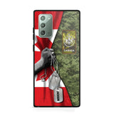 Personalized Canadian Solider/ Veteran Camo Rank 3D Printed Phonecase 22NOV-DY25