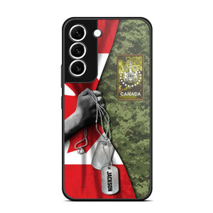 Personalized Canadian Solider/ Veteran Camo Rank 3D Printed Phonecase 22NOV-DY25