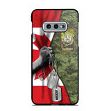 Personalized Canadian Solider/ Veteran Camo Rank 3D Printed Phonecase 22NOV-DY25