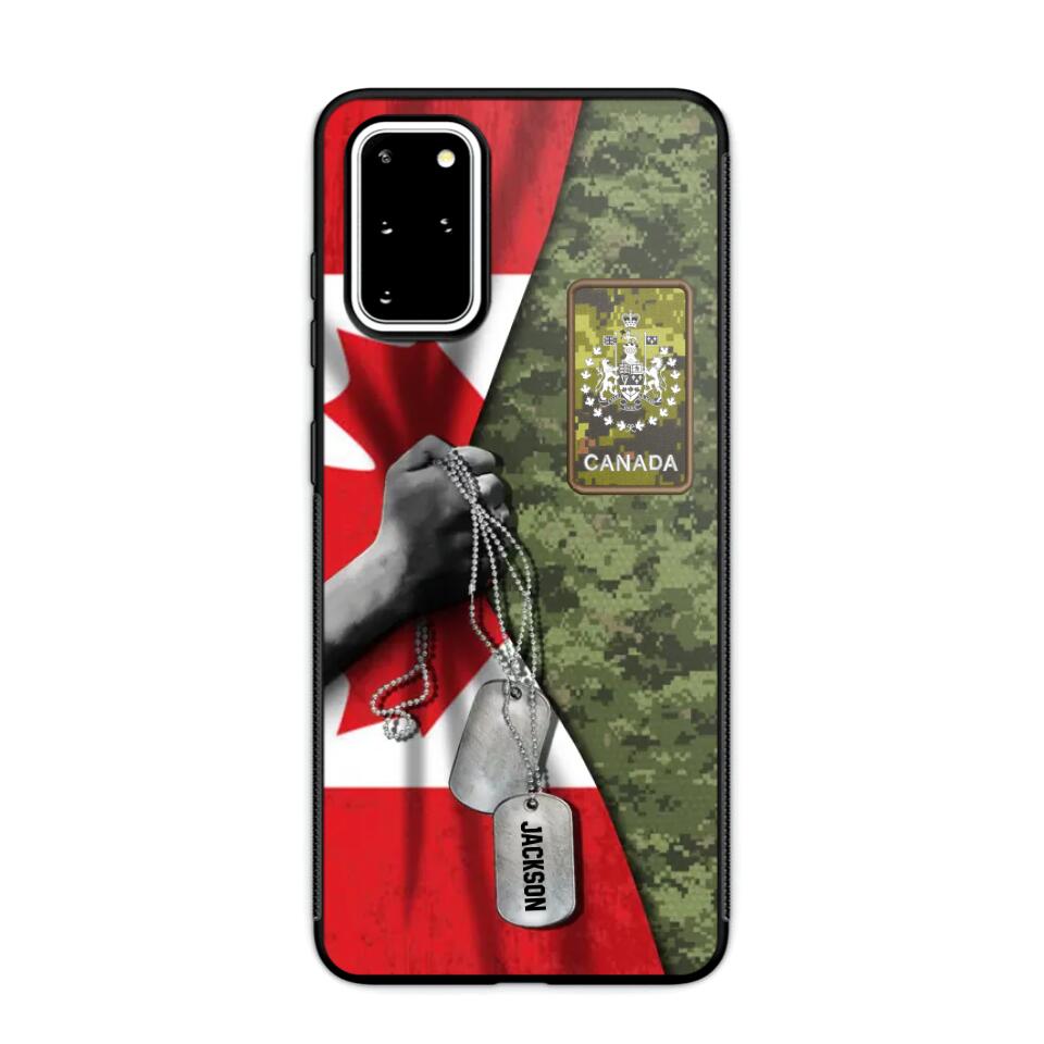 Personalized Canadian Solider/ Veteran Camo Rank 3D Printed Phonecase 22NOV-DY25